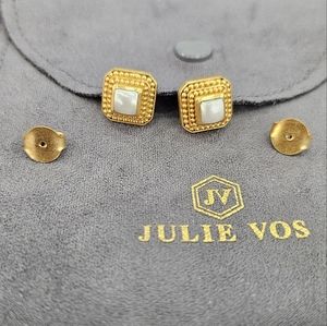 Julie Vos 2 row Luxor pearl earrings